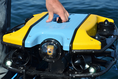 Le ROV déployé au cours de la plongée