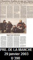 Presse de la Manche, 29 January 2003