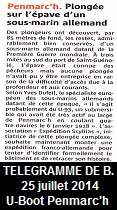 Le Télégramme de Brest, 25 juillet 2014